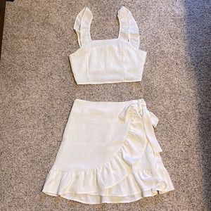 White two piece tank and skirt